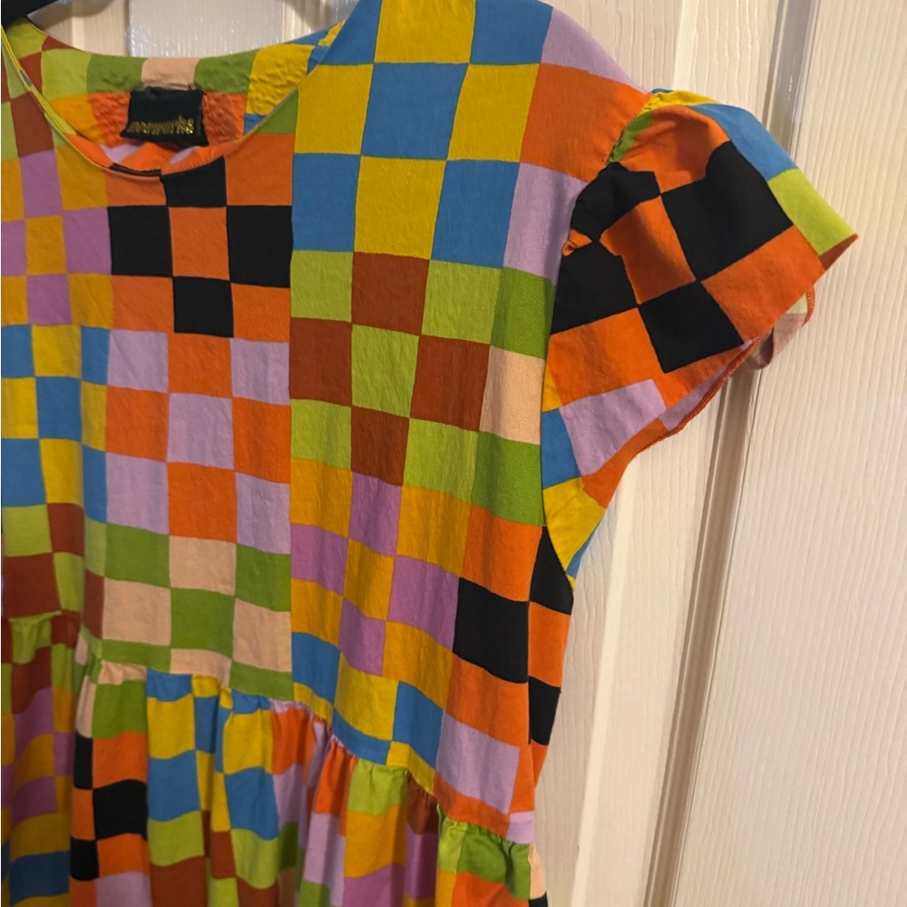 Nooworks Multicolor Checkered Midi Dress - Picture 2 of 9